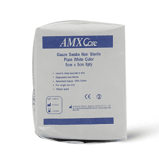 [34651] Gauze Swabs 5x5cm 100 pcs