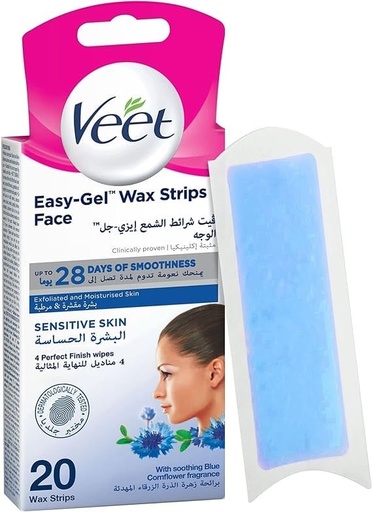 [35008] Veet Mini Wax Strips Face Normal 20 Strips