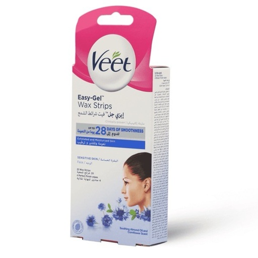 [4348] Veet Mini Wax Strips Face Sensitive 20 Strips