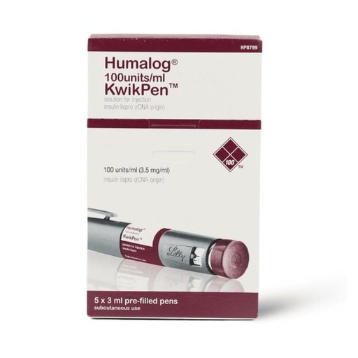 [38819] Humalog 100 Kwikpen 100iu/ml 5x3ml