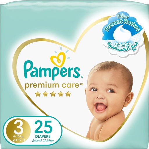 [6032] Pampers Premium Care Diapers Size 3 Medium Packs 4*25