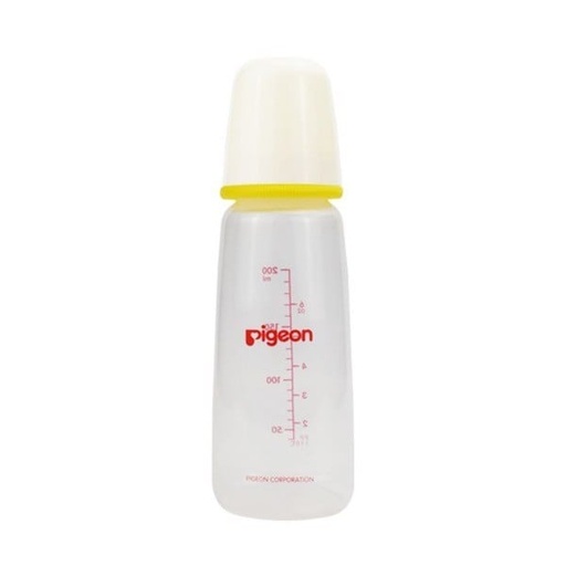 [6695] Pigeon Plastic Bottle White Cap 200ml