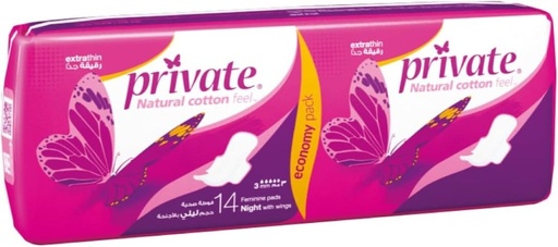 [6938] Private Ultra Night Wings 14 pads