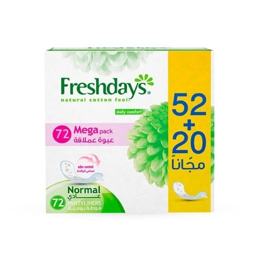 [8308] Freshdays Pantyliners Normal 6*72 pcs