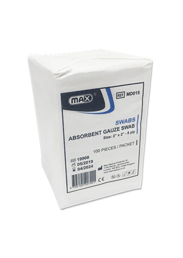 [8785] Gauze Swabs 2x2 Inches 8ply 100s