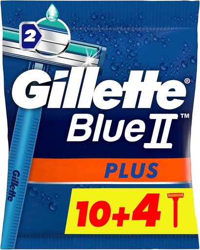 [8837] Gillette Blue II Plus Razors 14 pcs