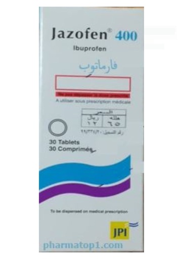 [10206] Jazofen Ibuprofen 400mg Tablets 30