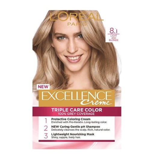 [11532] Loreal Excellence Light Ash Blonde 8.1 Hair Color