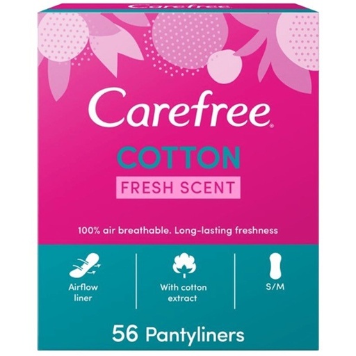 [14456] Carefree Cotton Breathable Fresh 56 pcs