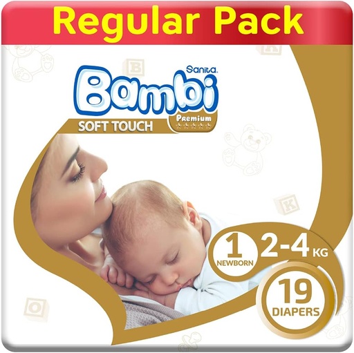 [15549] Sanita Bambi Newborn Diapers Size 1 Regular Pack 3*19