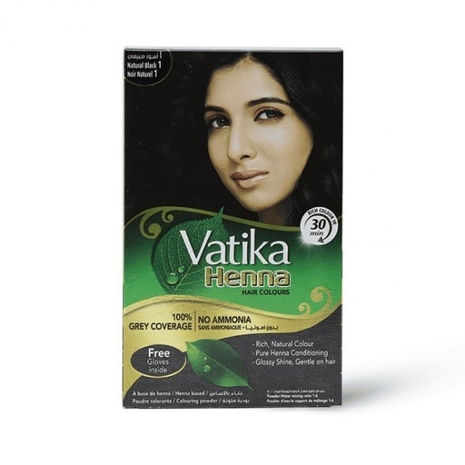 [17552] Vatika Hair Colour Henna Natural Black 1