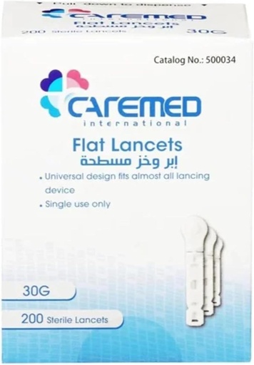 [17969] Caremed Flat Lancets 200s