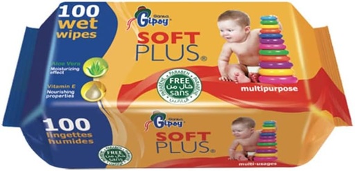 [18204] Gipoy Wipes Soft Plus 100 Wet Wipes