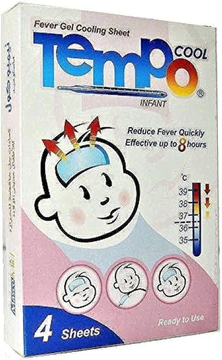 [18302] Tempo Cool Infant Fever Cooling Gel Sheet 4s