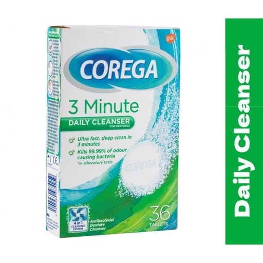 [19007] Corega Denture Cleanser Tablets Full Dentures 36s