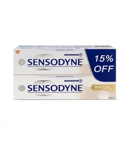 [20399] Sensodyne Toothpaste Multi Care + Whitening 2x75ml