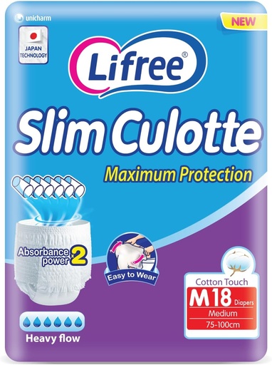[21196] Lifree Culotte Adult Diaper Medium Super 18 pcs