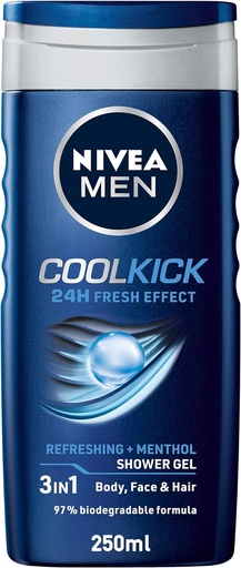 [21389] Nivea Men Shower Gel Cool Kick 250ml