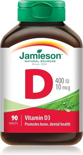 [24044] Jamieson Vitamin D3 400iu 10mcg 90cap