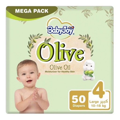 [24295] BabyJoy Olive Diapers Size 4 Large 6-11kg Triple Pack 3*50