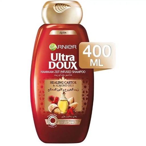 [24445] Garnier Ultra Doux Castor & Almond Shampoo 400ml