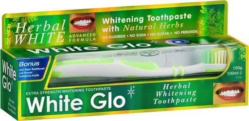 [24725] White Glo Herbal Whitening Toothpaste 150g