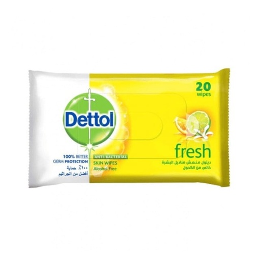 [24847] Dettol Skin Wipes Fresh 20 pcs