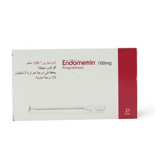 [25413] Endometrin 100mg Vaginal Tablets 21