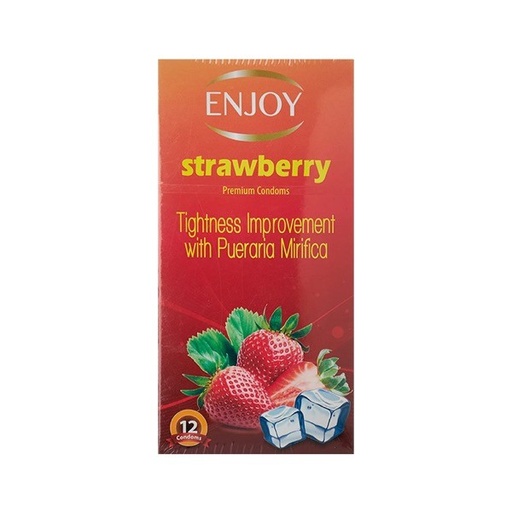 [25958] Enjoy Strawberry Premium Condoms 12 pcs