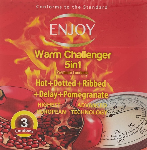 [25961] Enjoy Condom Warm Challenger 3pcs